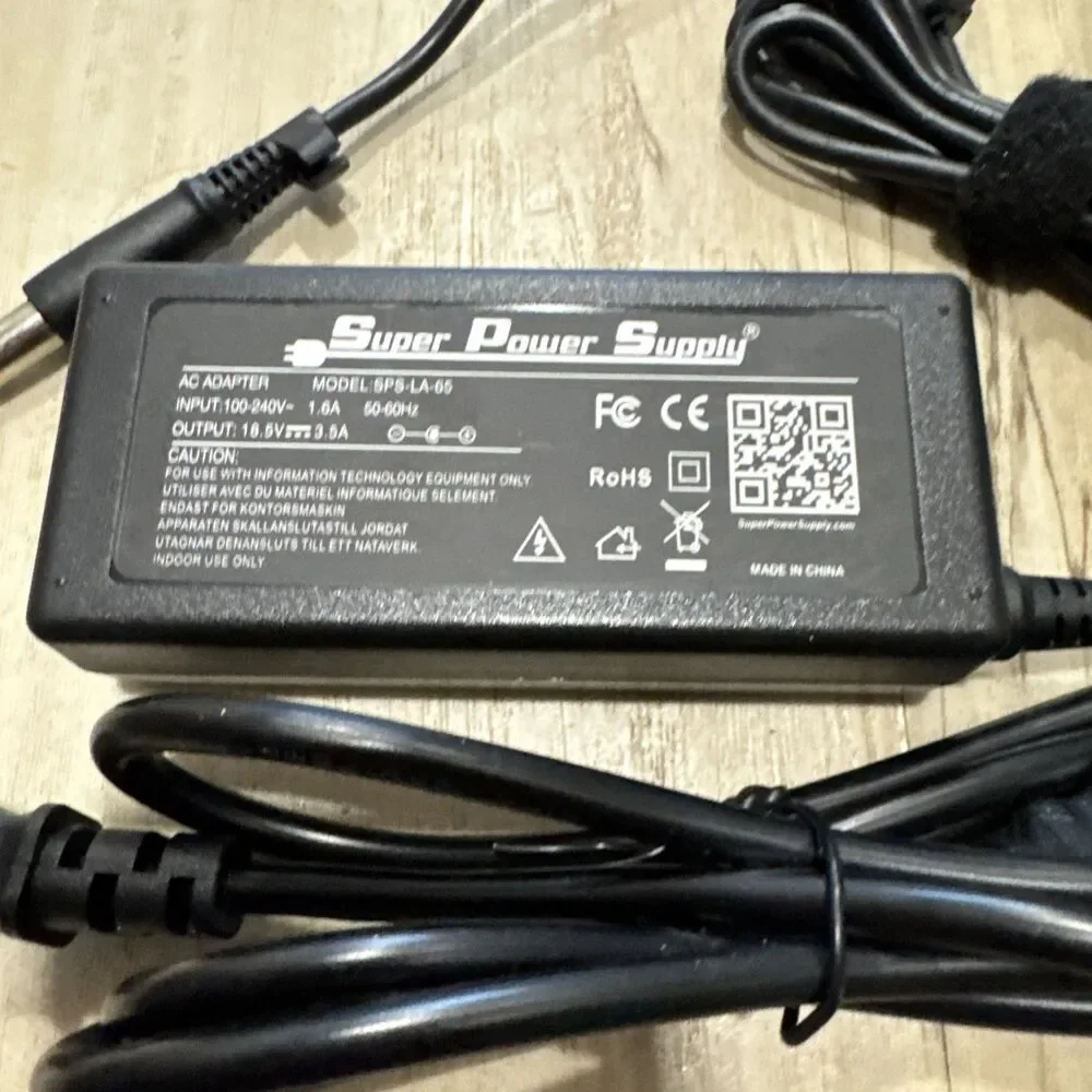 Super Power Supply Model SPS-LA-65 18.5V AC Power Adapter Charger for Computers